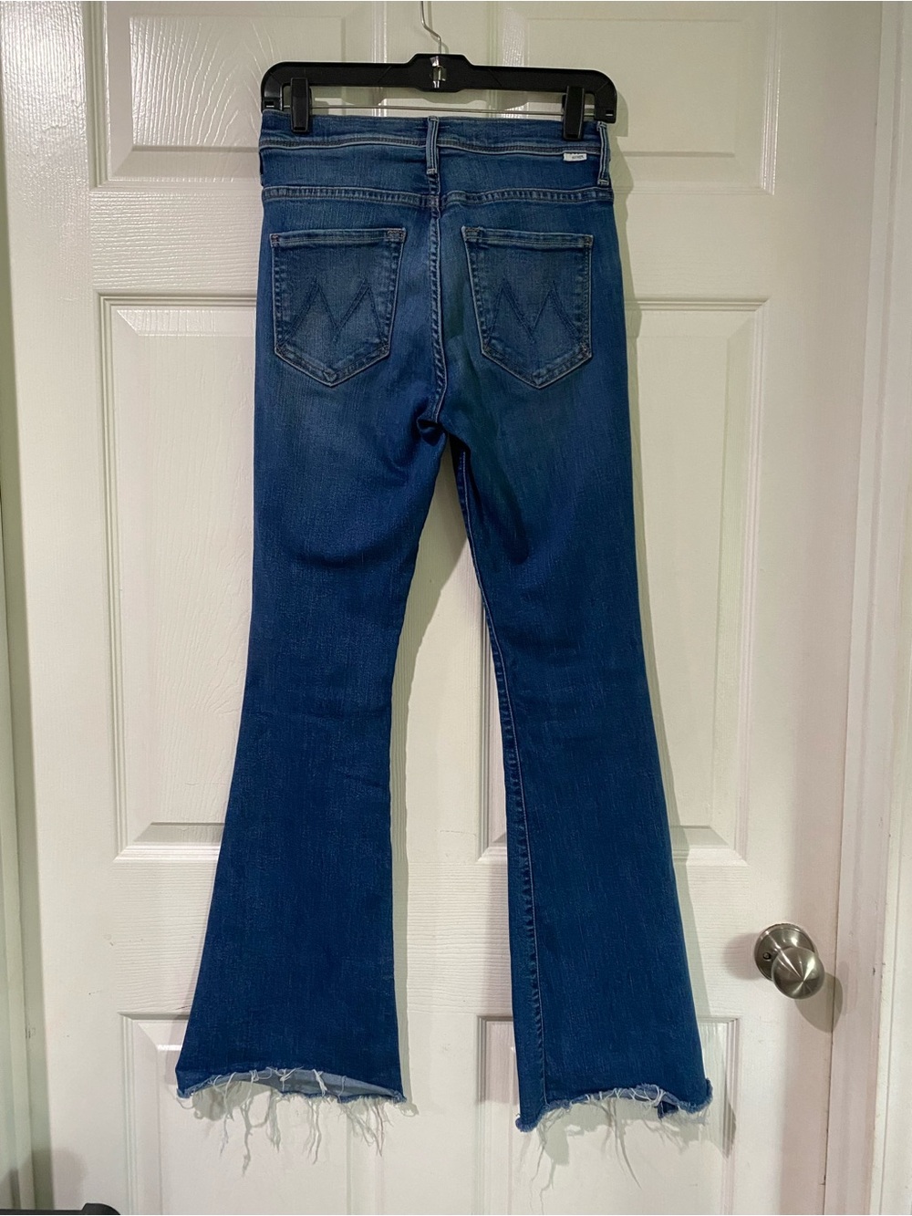 Mother The Cruiser Sneak Fray Jeans Hike Hike Baby Size 27 Flare Preppy 70s - Picture 10 of 16